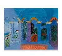 HKAHF AJWUQ Famoso Raoul Dufy Poster 《La Terrazza》 Mostra Arte della Parete Divertente Pittore Pittura su Tela Stampe Moderne per La Decorazione Domestica Immagine 70x50cmx1 Senza Cornice