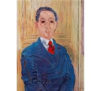 HKAHF AJWUQ Famoso Raoul Dufy Poster 《Ritratto dell'uomo》 Arte della Parete Divertente Pittore Mostra Pittura su Tela Stampe Moderne per La Decorazione della Casa Immagine 70x50cmx1 No Frame