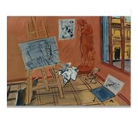 HKAHF AJWUQ Famoso Raoul Dufy Poster 《The Studio》 Mostra Wall Art Fun Painter Pittura su Tela Stampe Moderne per Home Decor Picture 60x40cmx1 No Frame