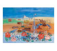 HKAHF AJWUQ Famoso Raoul Dufy Poster Vita Isola Arte della Parete Arte Astratta su Tela Pittura Stampe Ad Acquerello per Soggiorno Home Decor Immagini 90x60cm No Frame