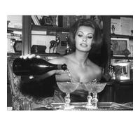 HKAHF AJWUQ Famoso Sophia Loren Poster 《Lconic Attrice》 Arte della Parete Pittura su Tela Astratta Stampe retrò per Soggiorno Decor Picture 70x50cmx1 No Frame