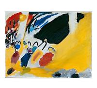 HKAHF AJWUQ Famoso Vasily Kandinsky Poster La Chiave per L'anima Wall Art Vasily Kandinsky Tela Pittura Stampe per La Decorazione della Parete Domestica Immagini 80x60cmx1 No Frame