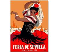HKAHF AJWUQ Feria De Sevilla Poster su Tela California Wall Art Questa Mostra Estiva Stampe Pittura Moderna per Home Decor Immagini 15x20cm Senza Cornice