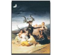 HKAHF AJWUQ Francisco Goya Wall Art "Witches' Sabbath" Poster Francisco Goya stampe retrò tela pittura per soggiorno decorazione casa immagini 20 x 30 cm senza cornice