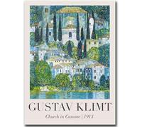HKAHF AJWUQ Gustav Klimt Poster Building Wall Art Gustav Klimt Stampe Gustav Klimt Pittura su Tela Nordic Picture for Living Room Decor 50x70cmx1 No Frame