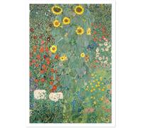 HKAHF AJWUQ Gustav Klimt Poster Gatto Nero Giardino Arte della Parete Gustav Klimt Stampe Gustav Klimt Pittura su Tela Quadro Nordico per Soggiorno Decor 50x70cmx1 No Frame
