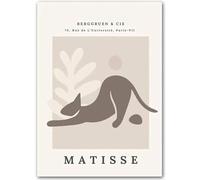 HKAHF AJWUQ Henri Matisse Poster Naughty Cat Wall Art Henri Matisse Stampe Barbarie Tela Pittura Nordic Picture per Soggiorno Decor 50x70cmx1 No Frame