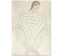 HKAHF AJWUQ Henri Matisse Poster 《Vestiti A Righe》Arte della Parete Henri Matisse Mostra Dipinti su Tela Stampe retrò per Decorazione della Camera Immagine 40x60cmx1 Senza Cornice