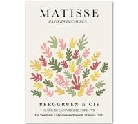 HKAHF AJWUQ Henri Matisse Wall Art 《Foglie Verdi》Poster Henri Matisse Mostra Dipinti su Tela Stampe retrò per la Decorazione della Stanza Immagine 15x20cmx1 No Frame