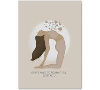 HKAHF AJWUQ International Yoga Wall Art I Don't Need To Flgure All Right Now Stampe Fitness Pittura su tela per soggiorno Home Decor Immagini 60 x 80 cm senza cornice
