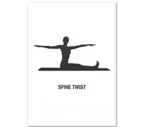 HKAHF AJWUQ International Yoga Wall Art Spine Twist Poster Stampe Minimalismo Pittura su Tela Fitness per Soggiorno Home Decor Immagini 30x40cm No Frame
