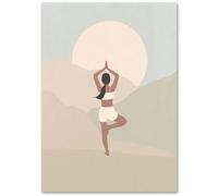 HKAHF AJWUQ International Yoga Wall Art Stand On One Leg Poster Stampe Minimalismo Fitness Pittura su Tela per Soggiorno Home Decor Immagini 30x40cm No Frame