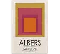 HKAHF AJWUQ Josef Albers Poster Geometria Astratta Arte della Parete Josef Albers Stampe Josef Albers Pittura su Tela Nordic Picture for Living Room Decor 50x70cm No Frame