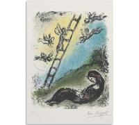 HKAHF AJWUQ Marc Chagall Poster Jacob's Dream Wall Art Marc Chagall Stampe Pittura su Tela Astratta Quadro Nordico per la Decorazione del Soggiorno 20x30cmx1 Senza Cornice