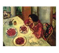 HKAHF AJWUQ Marc Chagall Poster La Cena Arte della Parete Marc Chagall Stampe Pittura su Tela Astratta Quadro Nordico per Soggiorno Decor 30x20cmx1 No Frame