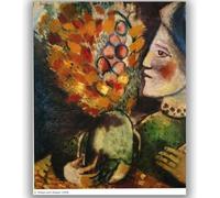 HKAHF AJWUQ Marc Chagall Poster su Tela Un Mazzo di Fiori Arte della Parete Marc Chagall Pittura Stampe Moderne Marc Chagall per Immagini di Decorazioni per la casa 15x20cm Senza Cornice