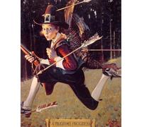 HKAHF AJWUQ Norman Rockwell Poster《Il Pellegrino》Wall Art Mostra Astratta Pittura su Tela Norman Rockwell Stampe per Home Decor Picture 60x60cmx1 Senza Cornice