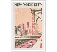 HKAHF AJWUQ Nuovo Poster La Tua Città 《Seoul》Mostra Arte della Parete Edifici della Città Pittura su Tela Stampe Astratte per Soggiorno Decor Immagine 15x20cmx1 No Frame