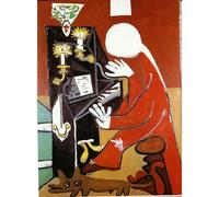HKAHF AJWUQ Pablo Picasso Mostra Poster Illuminazione Vita Arte della Parete Pablo Picasso Pittura su Tela Astratta Stampe di Picasso per Decorazioni per La Casa Immagini 15x20cm Senza Cornice