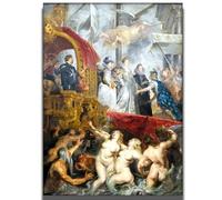 HKAHF AJWUQ Peter Paul Rubens Wall Art《Arrivo di Maria De Medici》Poster Stampe Rubens Pittura su Tela retrò per Soggiorno Home Decor Immagini 30x50cm Senza Cornice