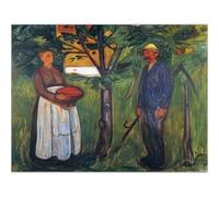 HKAHF AJWUQ Poster di Edvard Munch《Autoritratto》Arte della Parete Stampe di Edvard Munch Barbarie Pittura su Tela Immagine nordica per l'arredamento del Soggiorno 50x30cmx1 Senza Cornice