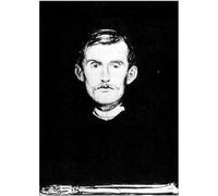 HKAHF AJWUQ Poster di Edvard Munch《Autoritratto》Arte della Parete Stampe di Edvard Munch Barbarie Pittura su Tela Quadro Nordico per l'arredamento del Soggiorno 30x50cmx1 Senza Cornice