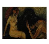 HKAHF AJWUQ Poster di Edvard Munch《Danza della Vita》Arte della Parete Stampe di Edvard Munch Barbarie Pittura su Tela Quadro Nordico per l'arredamento del Soggiorno 20x15cmx1 Senza Cornice