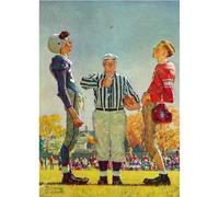 HKAHF AJWUQ Poster di Norman Rockwell《L'arbitro Il Lancio》 Arte della Parete Pittura su Tela Astratta Stampe di Norman Rockwell per L'Immagine di Decorazioni per la casa 60x90cmx1 Senza Cornice