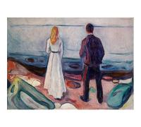 HKAHF AJWUQ Poster Edvard Munch "La solitudine di due persone" stampe astratte da parete Edvard Munch, pittura su tela per decorazione domestica, 20 x 15 cm, senza cornice