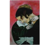 HKAHF AJWUQ Poster Famosi di Marc Chagall《Amatevi l'un L'Altro》Arte della Parete Marc Chagall Dipinti su Tela Stampe retrò per la Decorazione della Stanza Immagine 40x50cmx1 Senza Cornice