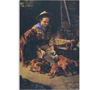 HKAHF AJWUQ Poster Famosi di Norman Rockwell《Buon Amico Boy Scout》 Arte della Parete Pittura su Tela retrò Norman Rockwell Stampe per la Decorazione Domestica Immagine 60x80cmx1 Senza Cornice