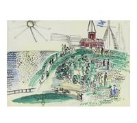 HKAHF AJWUQ Raoul Dufy Manifesti della Mostra Arte della Parete Astratta Raoul Dufy Pittura su Tela Stampe di paesaggi Nordic Home Living Room Decor Picture 30x40cmx1 No Frame
