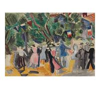 HKAHF AJWUQ Raoul Dufy Manifesti della Mostra Arte della Parete Astratta Raoul Dufy Pittura su Tela 《Le Bal》 Stampe Nordic Home Living Room Decor Picture 40x50cmx1 Senza Cornice