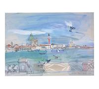 HKAHF AJWUQ Raoul Dufy Manifesti della mostra Arte della parete astratta Raoul Dufy Pittura su tela 《Venise》 Stampe Nordic Home Living Room Decor Picture 40x50cmx1 senza cornice