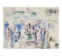 HKAHF AJWUQ Raoul Dufy Mostra Arte della Parete《Marines Sur La Coop》Poster Stampa retrò Raoul Dufy Quadro su Tela per Soggiorno Decor Picture 70x50cm No Cornice