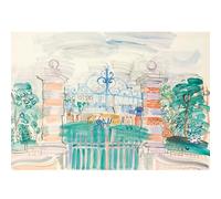 HKAHF AJWUQ Raoul Dufy Poster Natura Morta in Un Giardino Esposizione Arte della Parete Fauvismo Tela Pittura Raoul Dufy Stampe per Home Decor Immagini 80X60cmX1 Senza Cornice