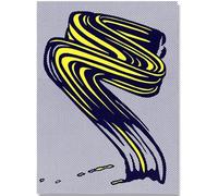HKAHF AJWUQ Roy Lichtenstein Poster 《White Brush Touch》Wall Art Roy Lichtenstein Dipinti su Tela Stampe retrò per la Decorazione della Stanza Immagine 40x60cmx1 Senza Cornice