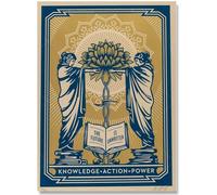 HKAHF AJWUQ Shepard Fairey Poster Il Futuro Arte della Parete Verde Stampe su Tela Moderna Pittura per Soggiorno Decor Immagine 30x40cmx1 Senza Cornice