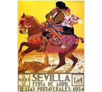 HKAHF AJWUQ Siviglia Feria De Abril Fiestas Primaerales Tela Poster Wall Art Exhibition Stampe Pittura Moderna per Home Decor Immagini 15x20cm Senza Cornice