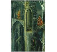 HKAHF AJWUQ Vladimir Kush Poster Pianta Architettura Arte della Parete Vladimir Kush Stampe Surrealismo Pittura su Tela per Soggiorno Decor Immagine 60x80cmx1 No Frame