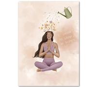 HKAHF AJWUQ Yoga Internazionale Arte della Parete psicologia Umana Stampe minimalismo Poster Fitness Tela Pittura per Yoga Studio Home Decor Immagini 20x30cm Senza Cornice