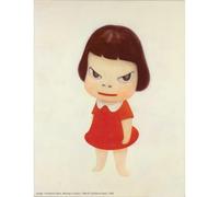 HKAHF AJWUQ Yoshitomo Nara Poster《Non Solo Carino》Arte Murale Yoshitomo Nara Stampe Yoshitomo Nara Tela di Canapa Pittura Pop Art Immagine per Home Decor 30x50cm Senza Cornice