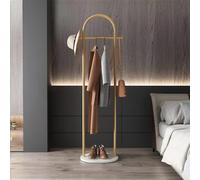 HKaikzo Appendiabiti dorato, appendiabiti moderno con base in marmo, appendiabiti resistente autoportante, può appendere vestiti, cappelli, sciarpe, organizzare scarpe 50 cm W