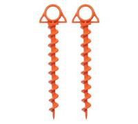 HKAOSDUUH Confezione da 2 picchetti resistenti a vite per tende da campeggio e vento forte, con impugnatura a T inclusa