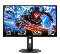 HKC Monitor Gaming 27" QHD 320Hz Fast IPS 1ms HDR400 Adaptive Sync VESA | 95% DCI-P3, Supporto Ergonomico Regolabile In Altezza E Pivot, HDMI 2.1 DP 1.4, Per gaming eSport e console G27H4P