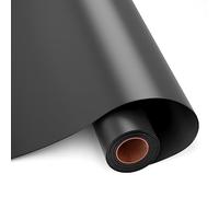 HKC Rotolo di vinile adesivo, 30,5 cm x 400 cm, in vinile, nero opaco, per Cricut, pellicola autoadesiva per Silhouette Cameo, Vinilo Adhesivo permanente per tazza fai da te, finestra, ceramica