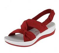 Hkdjaess Sandali Escursionismo Donna Sport e All'aperto Confortevole e Leggero Estate Casual Scarpe Traspirante Punta Aperta Atletica Flat Sandali Trekking Outdoor Spiaggia, 01 rosso, 40 EU Large