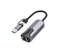 Hkfgdjdl Adattatore Ethernet 5000Mbps Tipo C USB3.0 a RJ45 Cavo Connessione diretta Gigabit Networking per Accessori PC Laptop