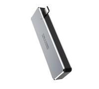 Hkfgdjdl Adattatore USB C con piccolo lettore di schede di archiviazione a 3 porte USB per laptop trasferimento dati veloce design in lega di alluminio