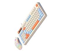 Hkfgdjdl Backlits, tastiera da gioco e mouse, tastiera ergonomica con filo USB, cavo USB per PC, computer, tastiera con connessione a filo